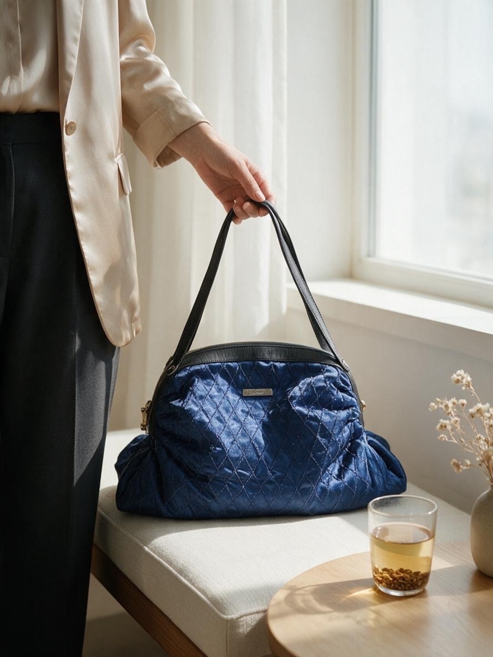 Via Spiga Blue Shoulder Bag
